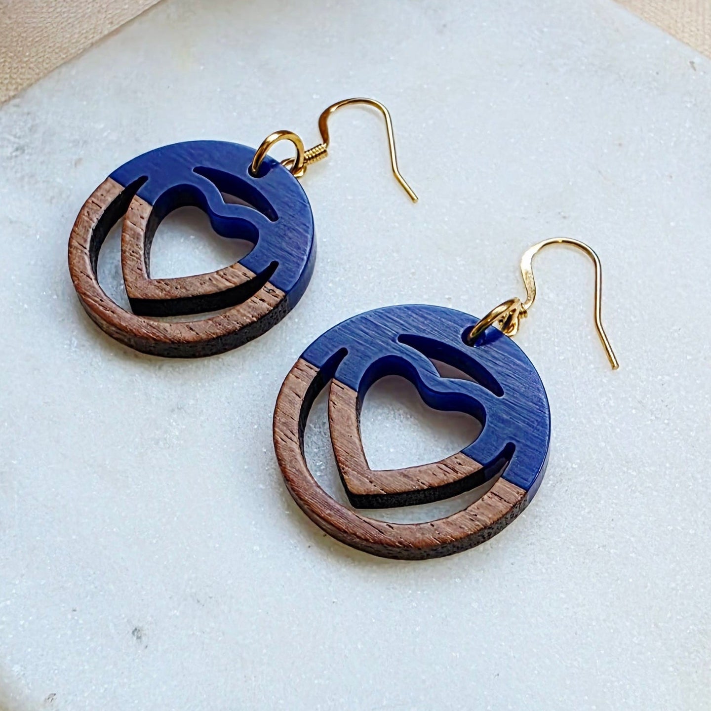 Purple Heart Cutout Dangles