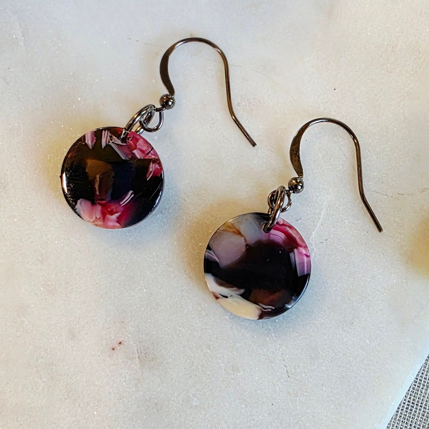 Purple Mini Drop Dangles