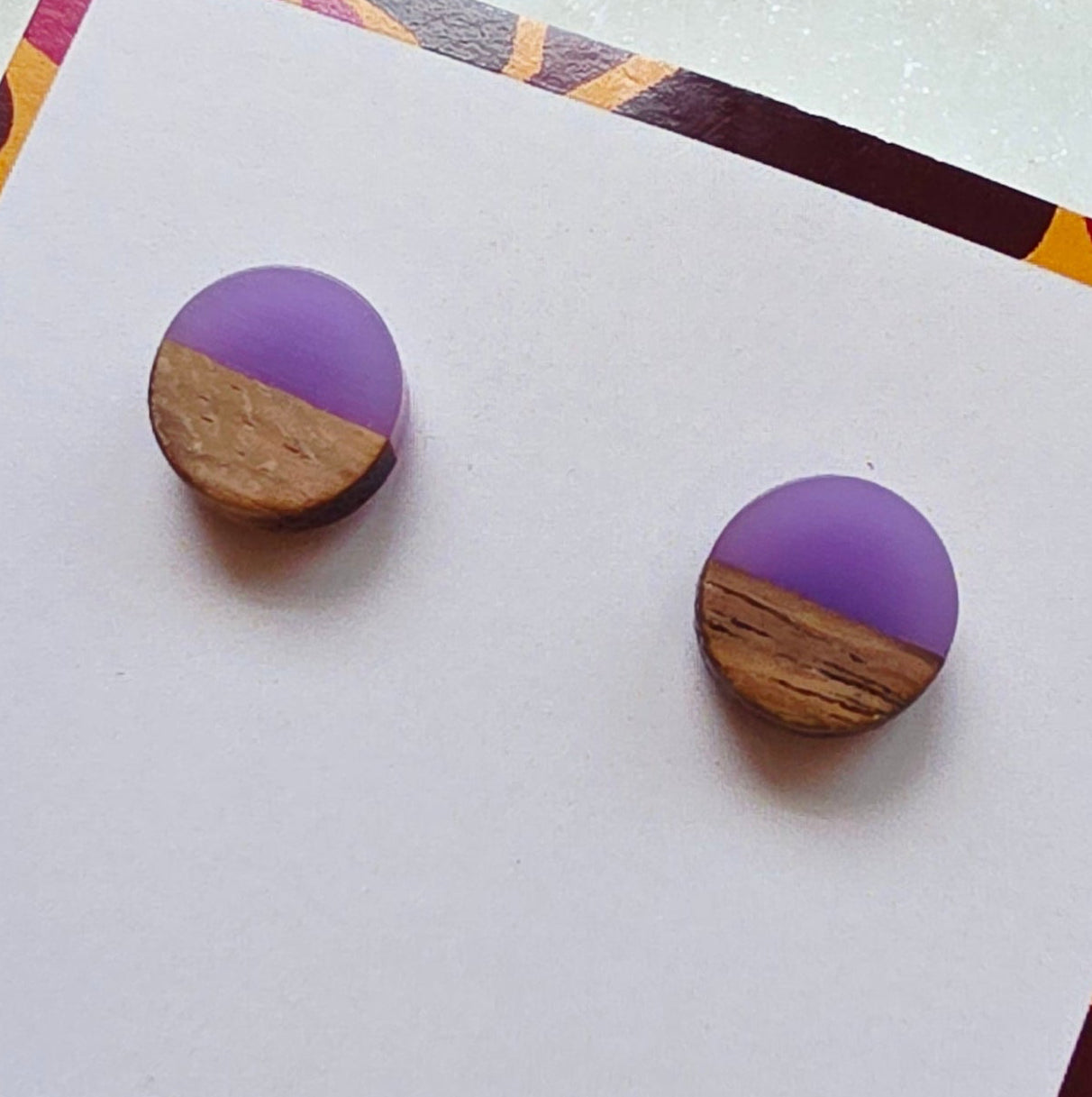 Purple Mini Circle Studs