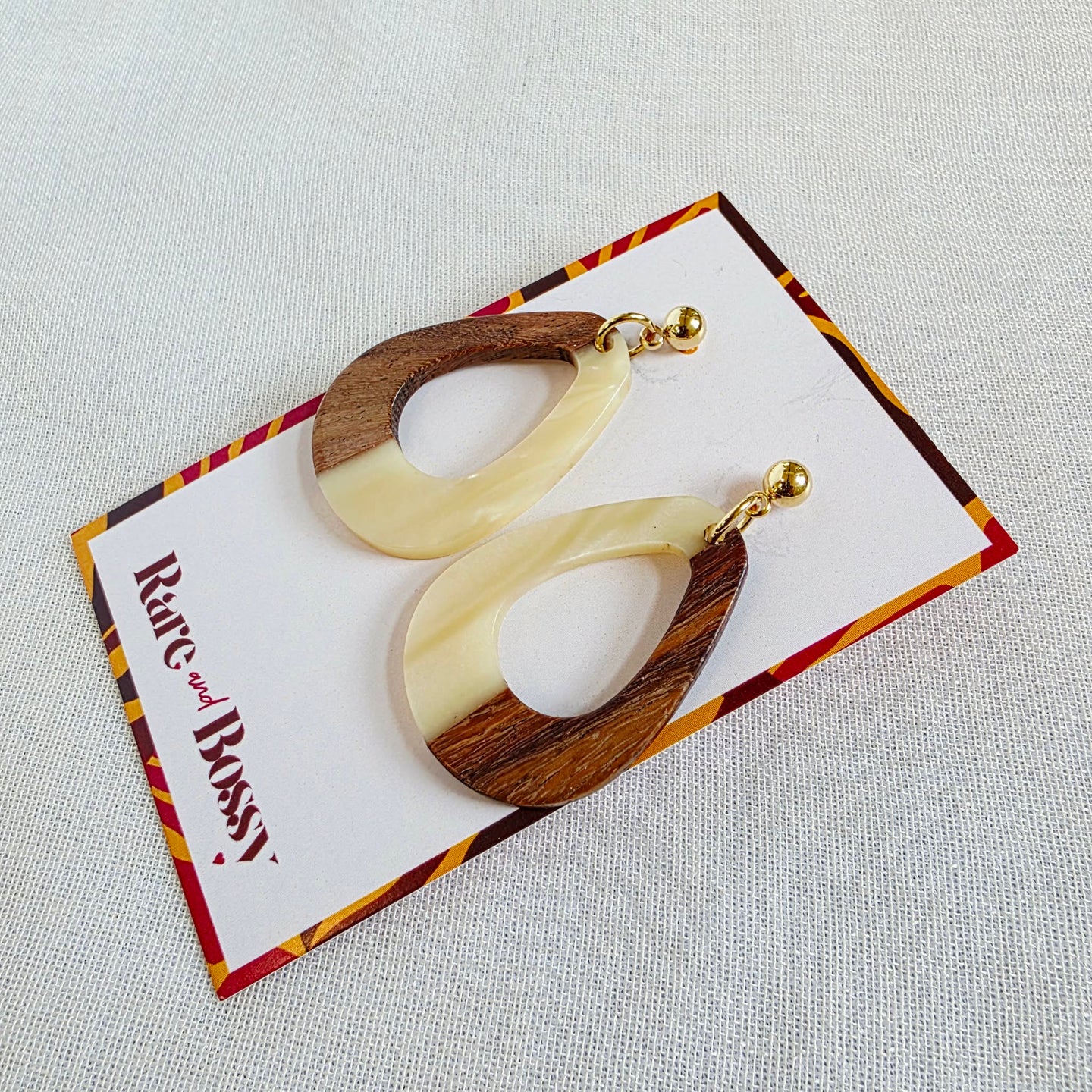 Ivory Open Teardrop Dangles