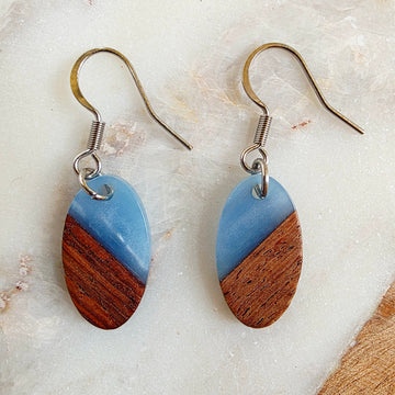 Blue Mini Oval Dangles