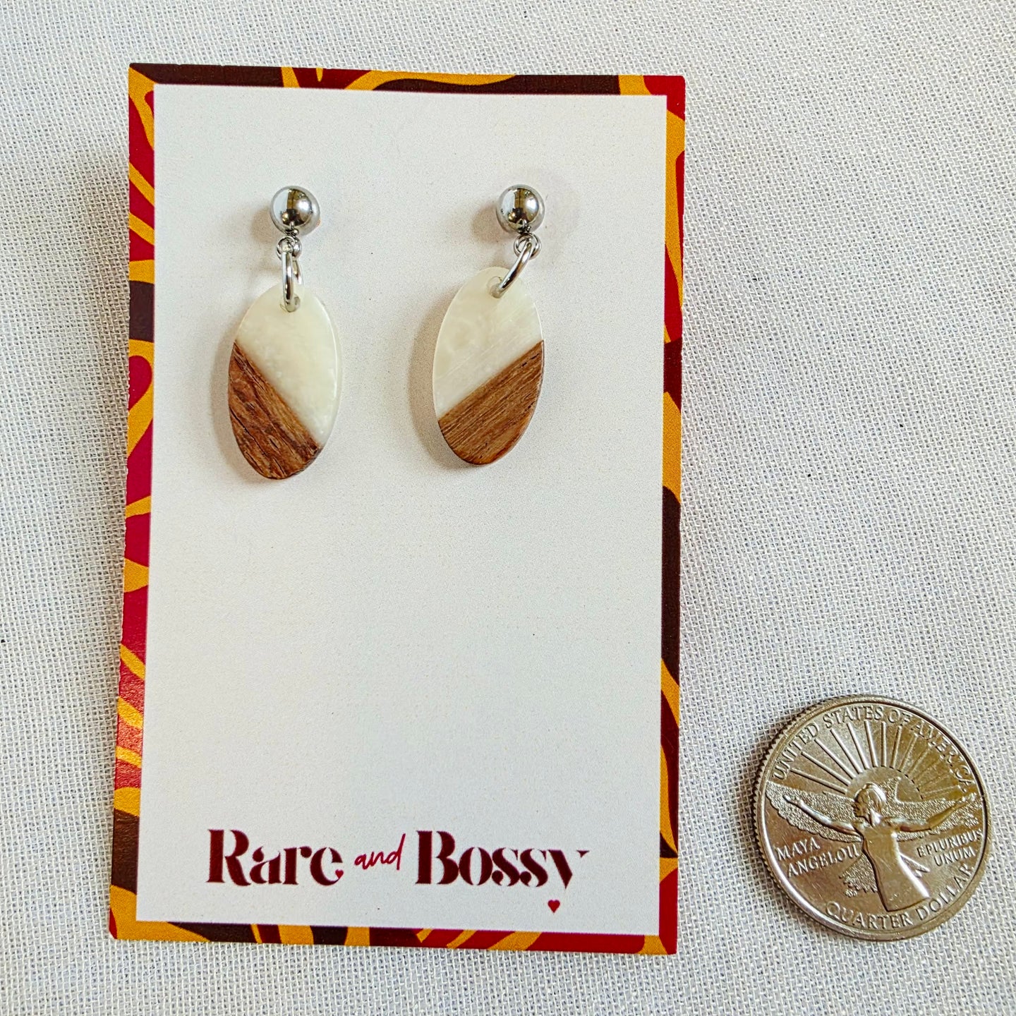 Ivory Mini Oval Dangles