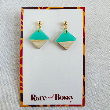 Mint Diamond Dangles
