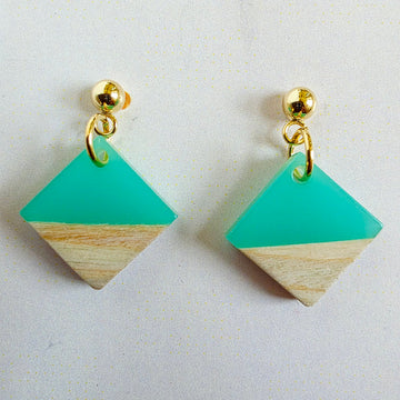 Mint Diamond Dangles