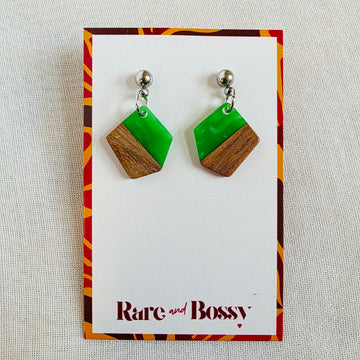 Green Mini Pentagon Dangles (Dr. Amy)