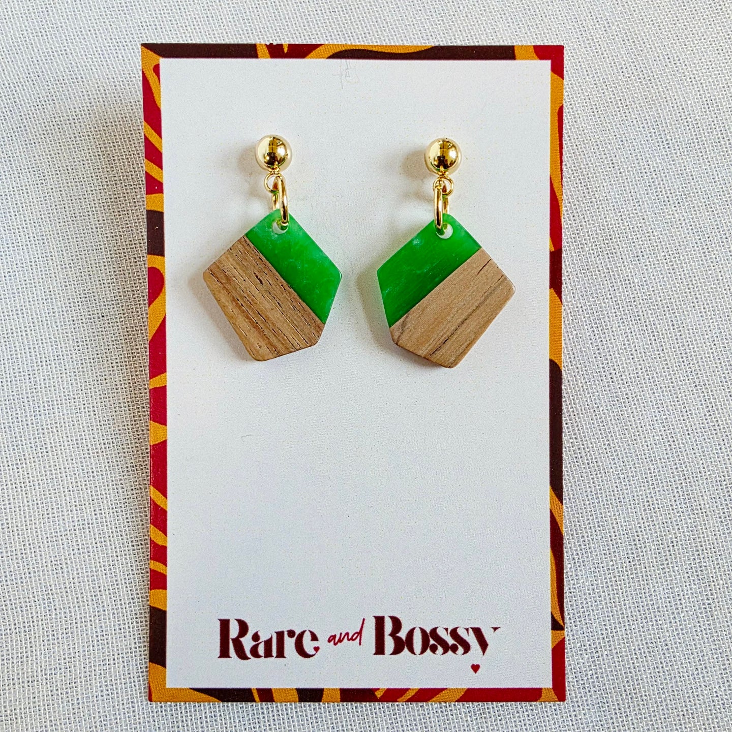 Green Mini Pentagon Dangles
