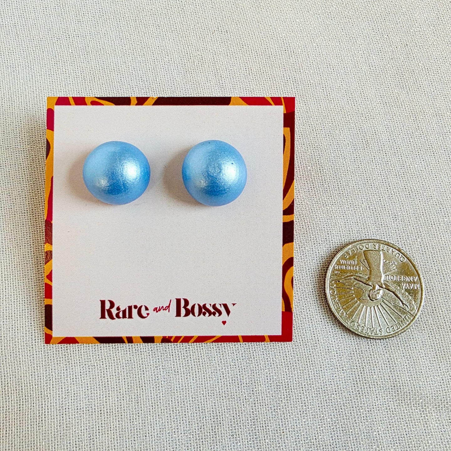 Sky Blue Pearl Studs
