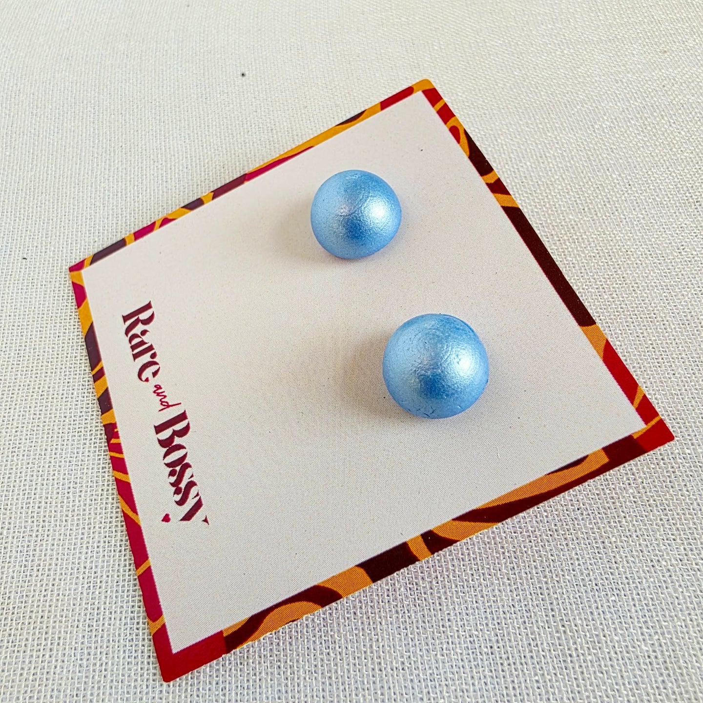 Sky Blue Pearl Studs