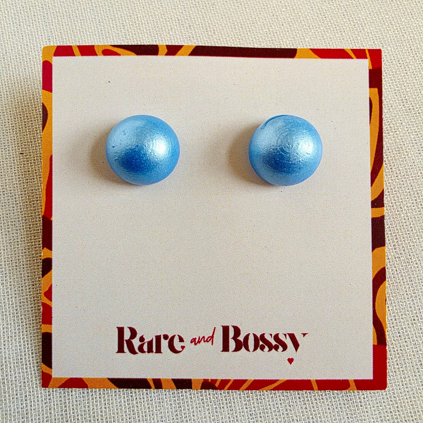 Sky Blue Pearl Studs