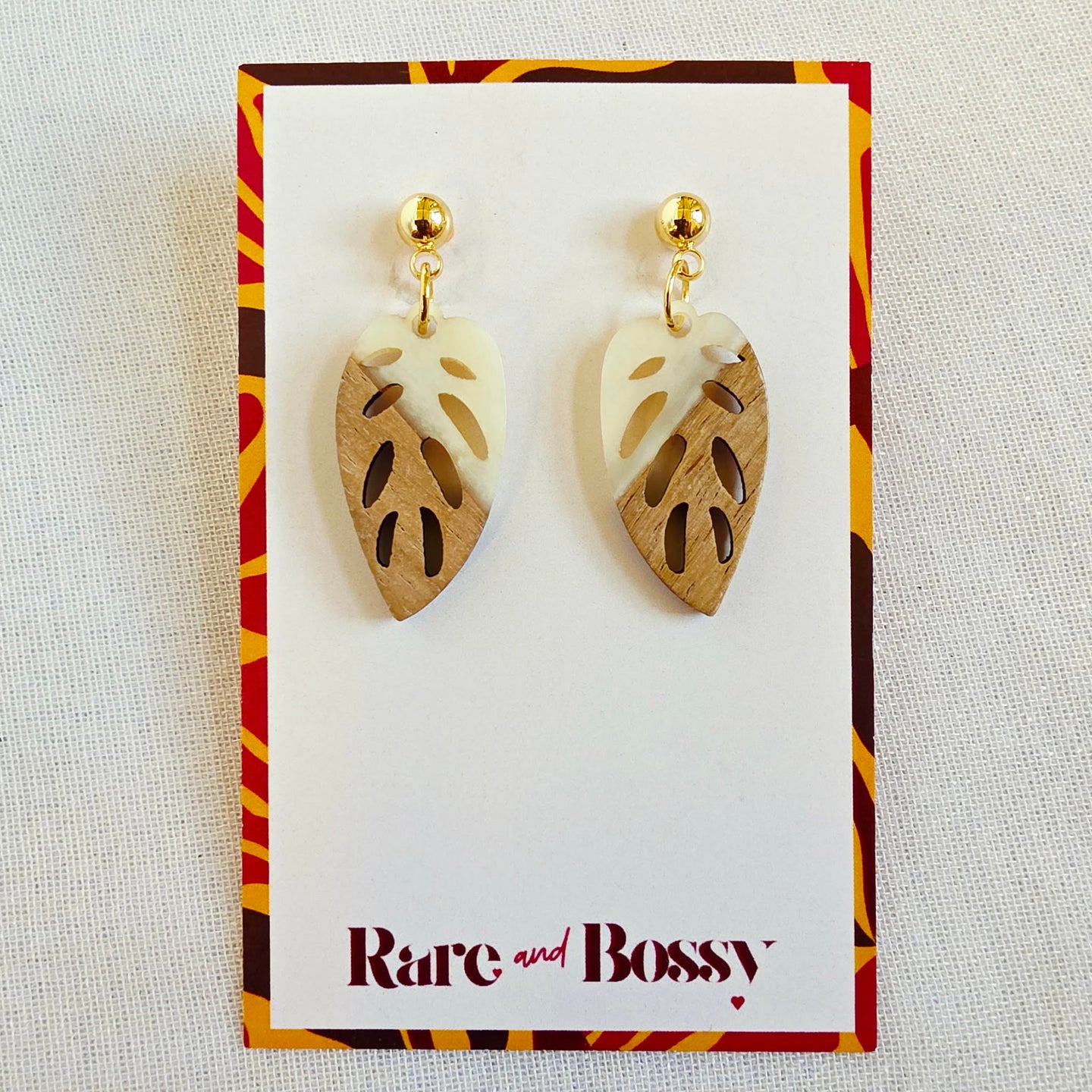 Ivory Mini Leaf Dangles