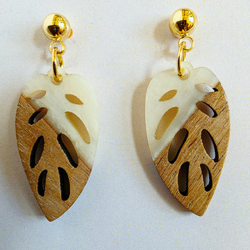 Ivory Mini Leaf Dangles