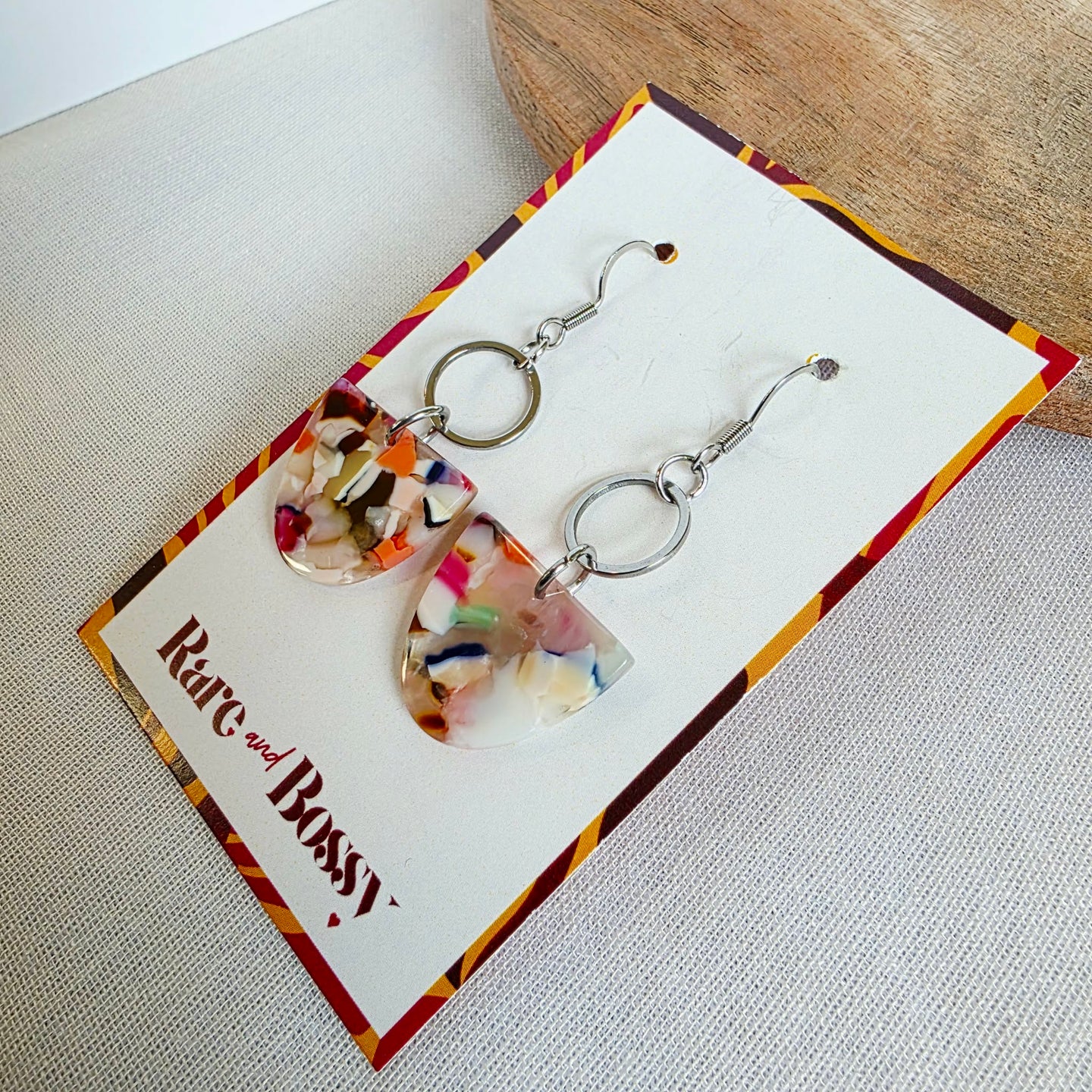 Multicolor Half Circle Dangles