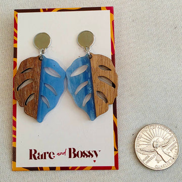 Blue Leaf Dangles