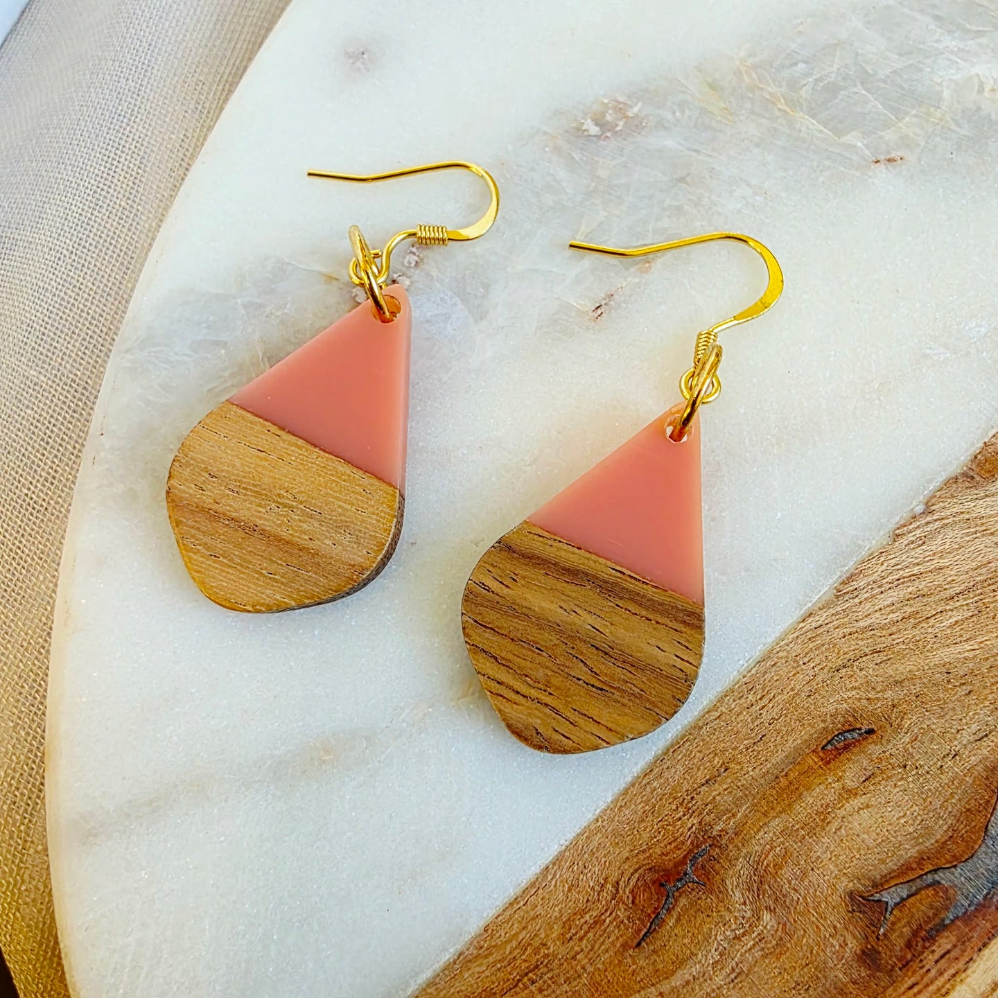 Blush Pink Teardrop Dangles