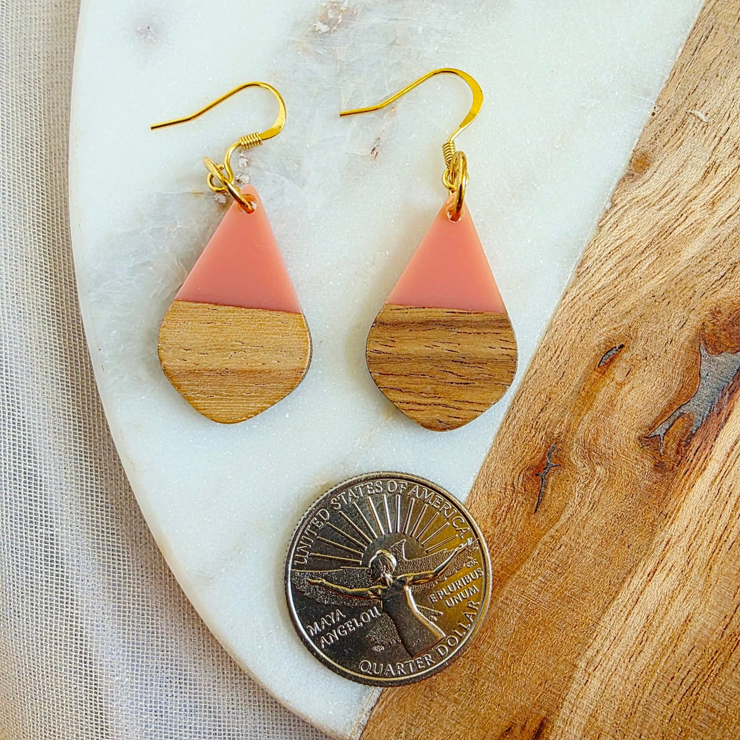 Blush Pink Teardrop Dangles