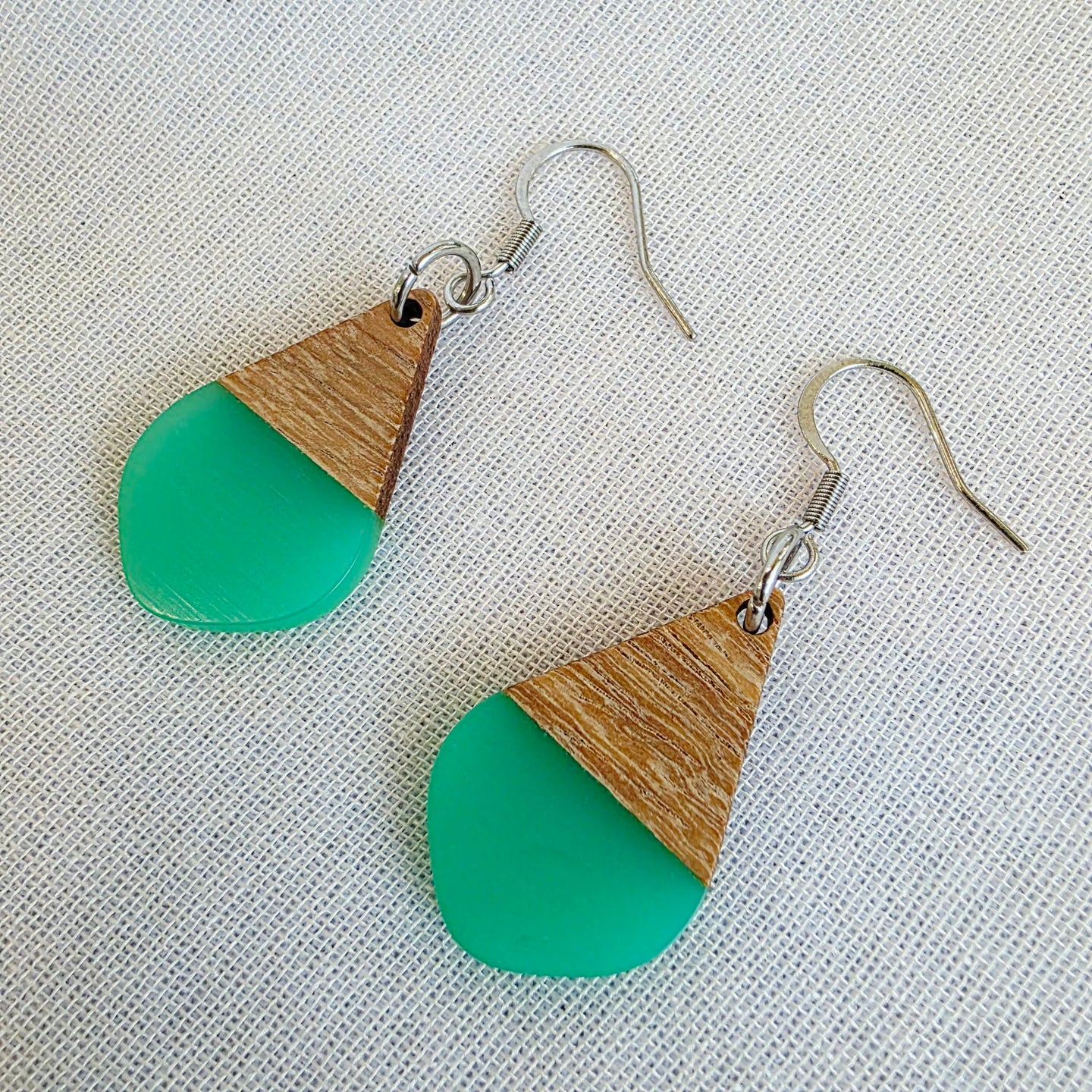Aqua Teardrop Dangles