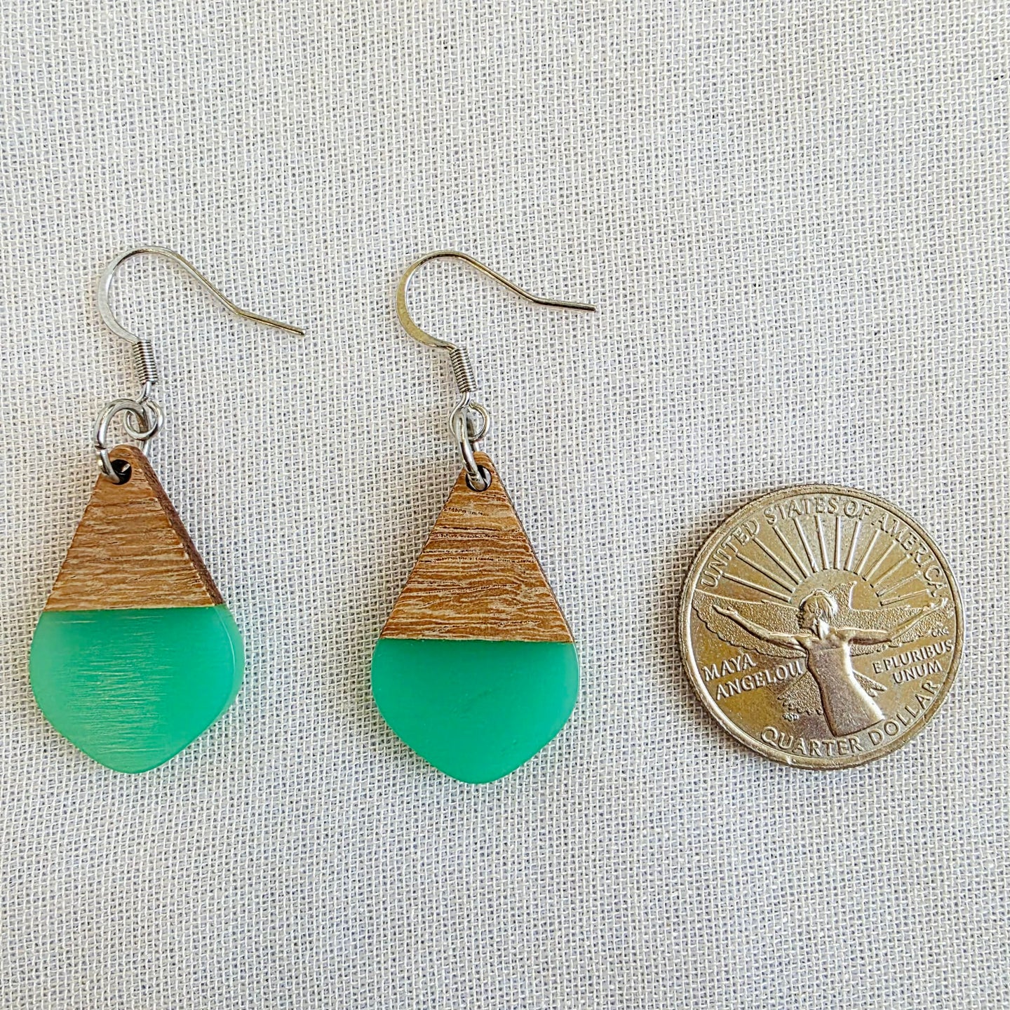 Aqua Teardrop Dangles