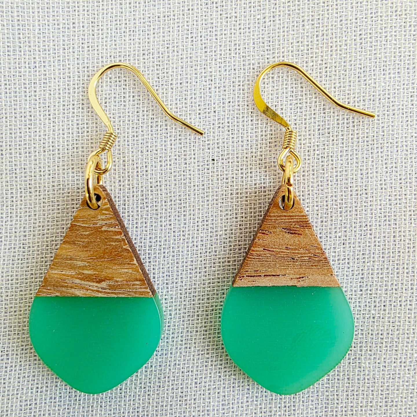 Aqua Teardrop Dangles