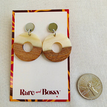 Ivory Open Circle Dangles