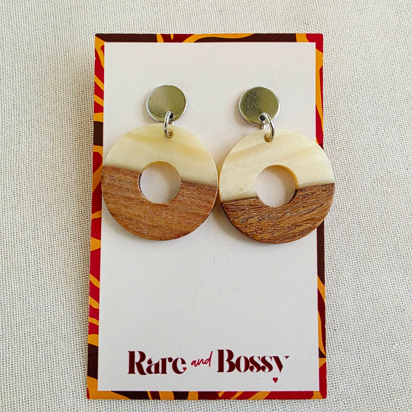 Ivory Open Circle Dangles