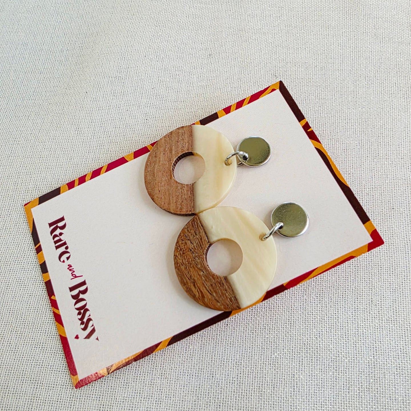 Ivory Open Circle Dangles
