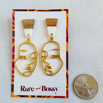 White Top Face Dangles