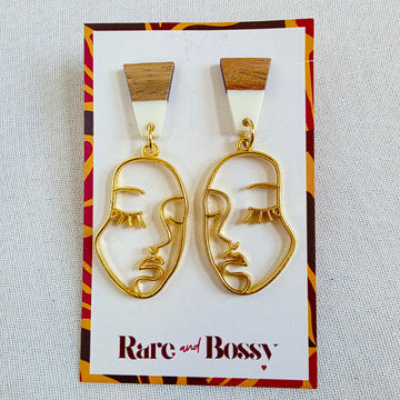 White Top Face Dangles