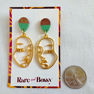 Green Top Face Dangles (Dr. Amy)