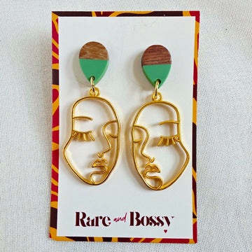 Green Top Face Dangles (Dr. Amy)