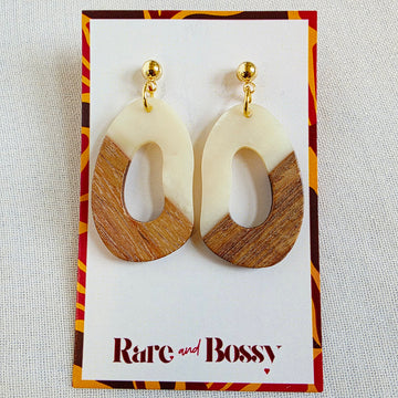 Ivory Open Oval Dangles