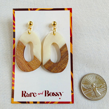 Ivory Open Oval Dangles