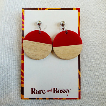 Red Circle Dangles