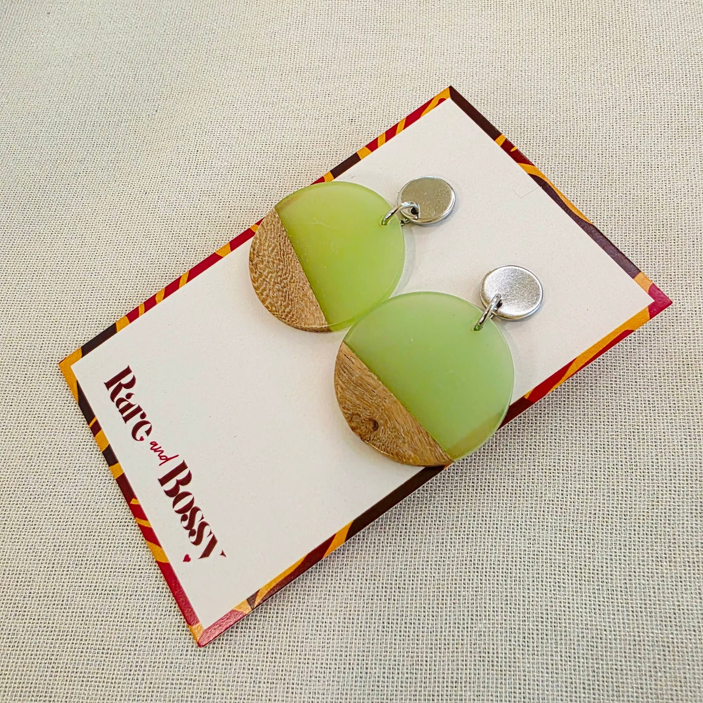 Light Aqua Green Circle Dangles