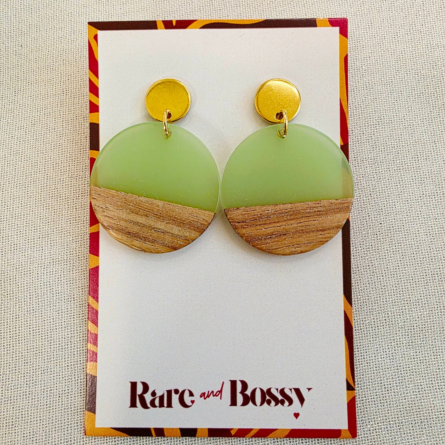 Light Aqua Green Circle Dangles