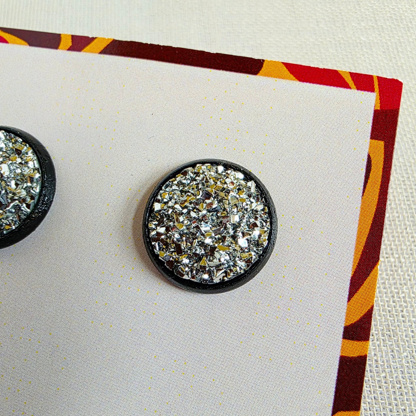 Silver Druzy Studs