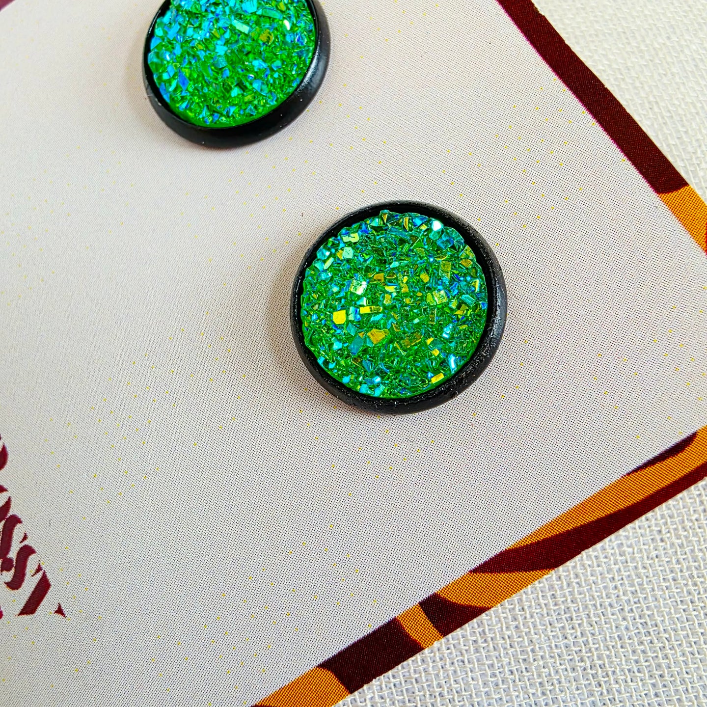 Green Druzy Studs (Dr. Amy)