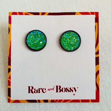 Green Druzy Studs (Dr. Amy)