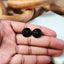 Black Rim Druzy Studs (Black)