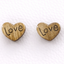 Wood Heart Studs