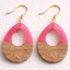 Hot Pink Teardrop Dangles