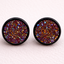 Burgundy Circle Studs