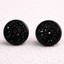 Black Rim Black Druzy Studs