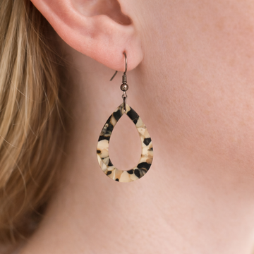 Black Teardrop Dangles