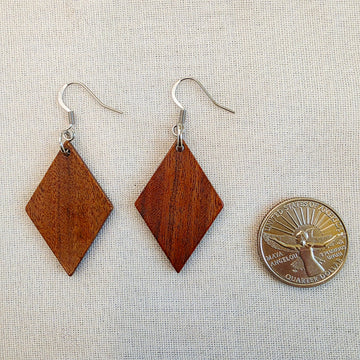 Wood Diamond Dangles