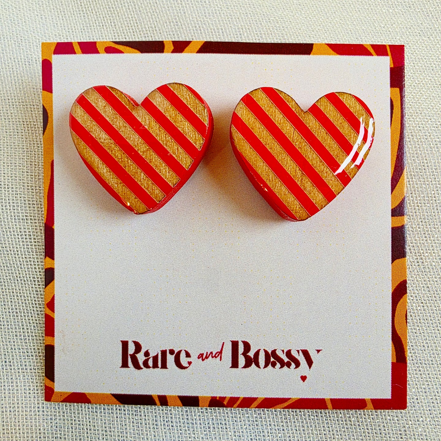 Red Heart Studs