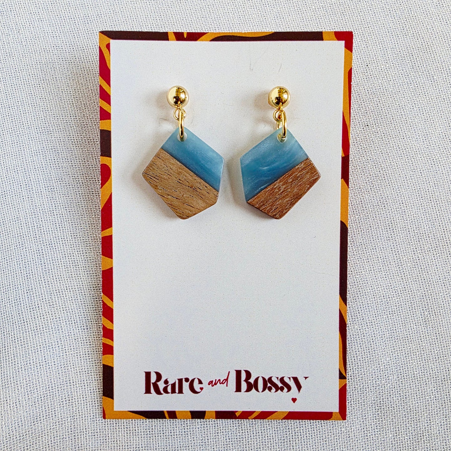 Blue Mini Pentagon Dangles
