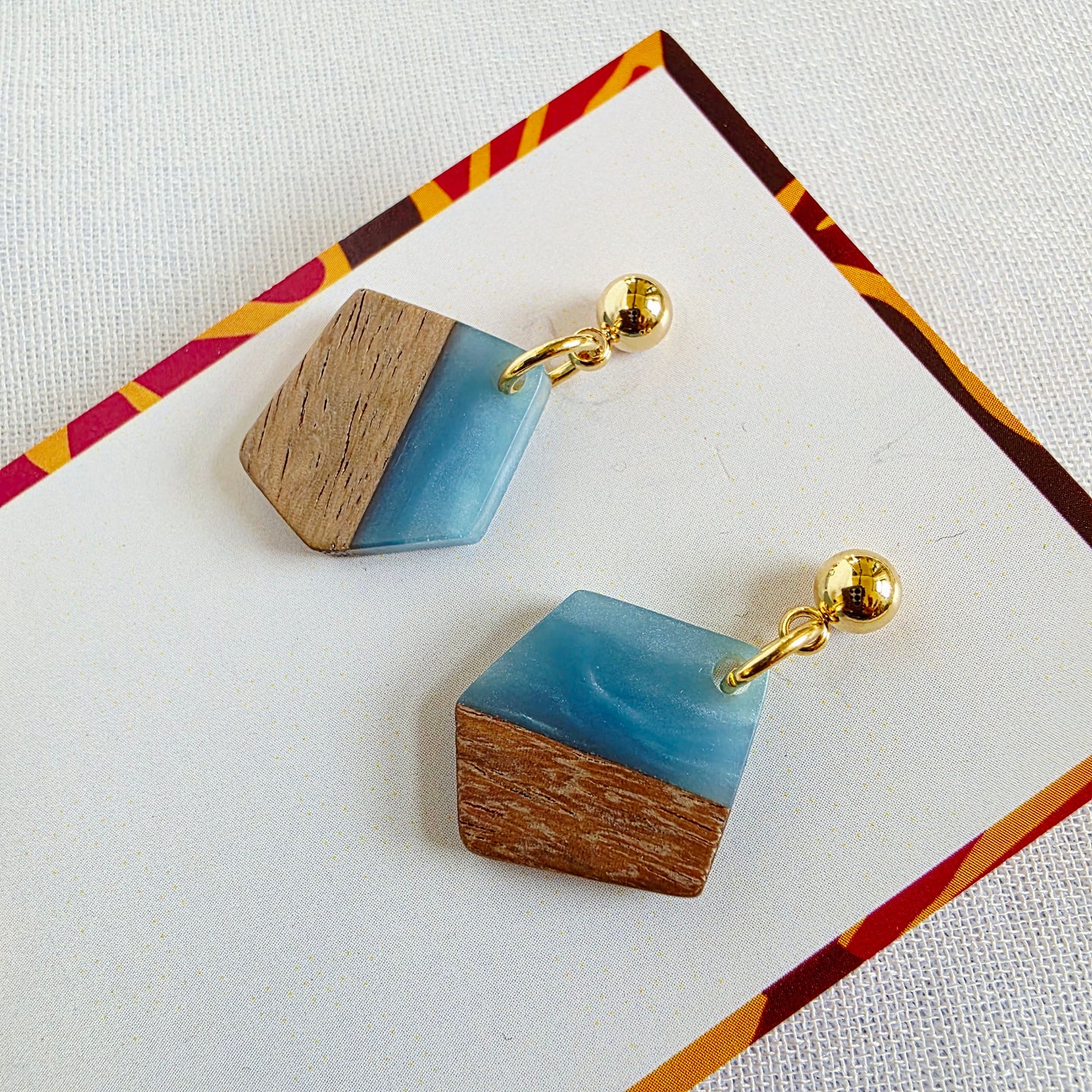 Blue Mini Pentagon Dangles