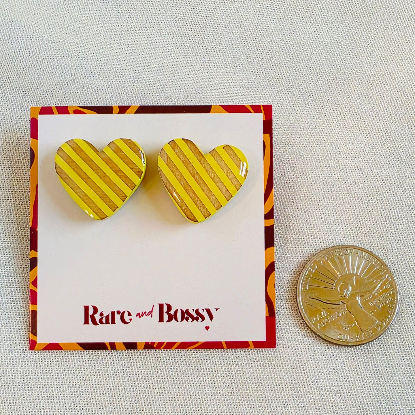 Yellow Heart Studs