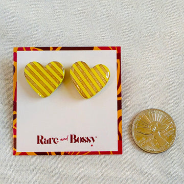 Yellow Heart Studs