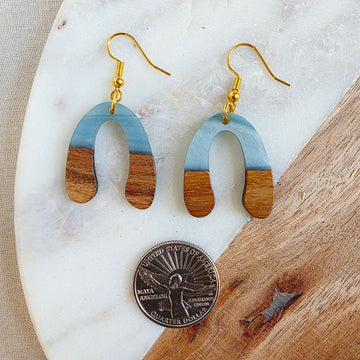 Blue U-Shape Dangles